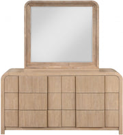 Fluted Solid Wood And Oak Veneer Dresser in Natural - 314Natural-D