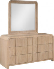 Fluted Solid Wood And Oak Veneer Dresser in Natural - 314Natural-D