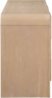 Fluted Solid Wood And Oak Veneer Dresser in Natural - 314Natural-D