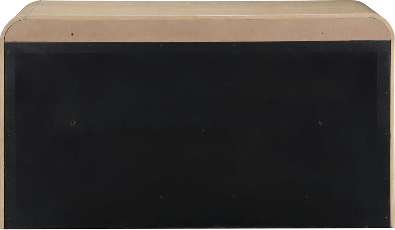 Fluted Solid Wood And Oak Veneer Dresser in Natural - 314Natural-D