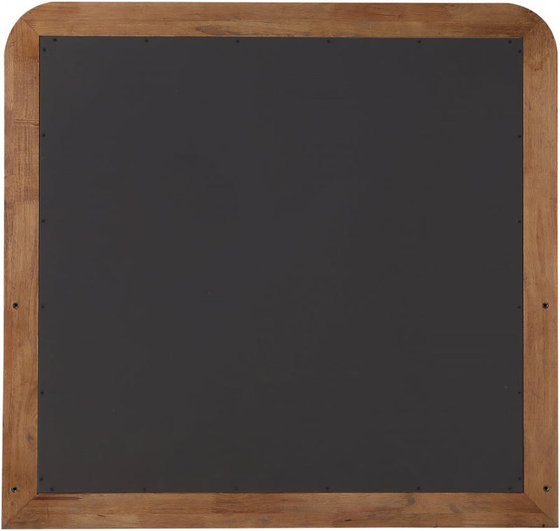 Fluted Solid Wood And Oak Veneer Mirror in Brown - 314Walnut-M