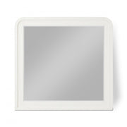 Fluted Solid Wood And Oak Veneer Mirror in Cream - 314Cream-M