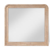 Fluted Solid Wood And Oak Veneer Mirror in Natural - 314Natural-M