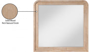Fluted Solid Wood And Oak Veneer Mirror in Natural - 314Natural-M