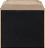 Fluted Solid Wood And Oak Veneer Nightstand in Natural - 314Natural-NS