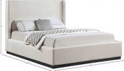 Flynn Linen Textured Fabric Queen Bed Beige - Gate FurnitureQueen Bed