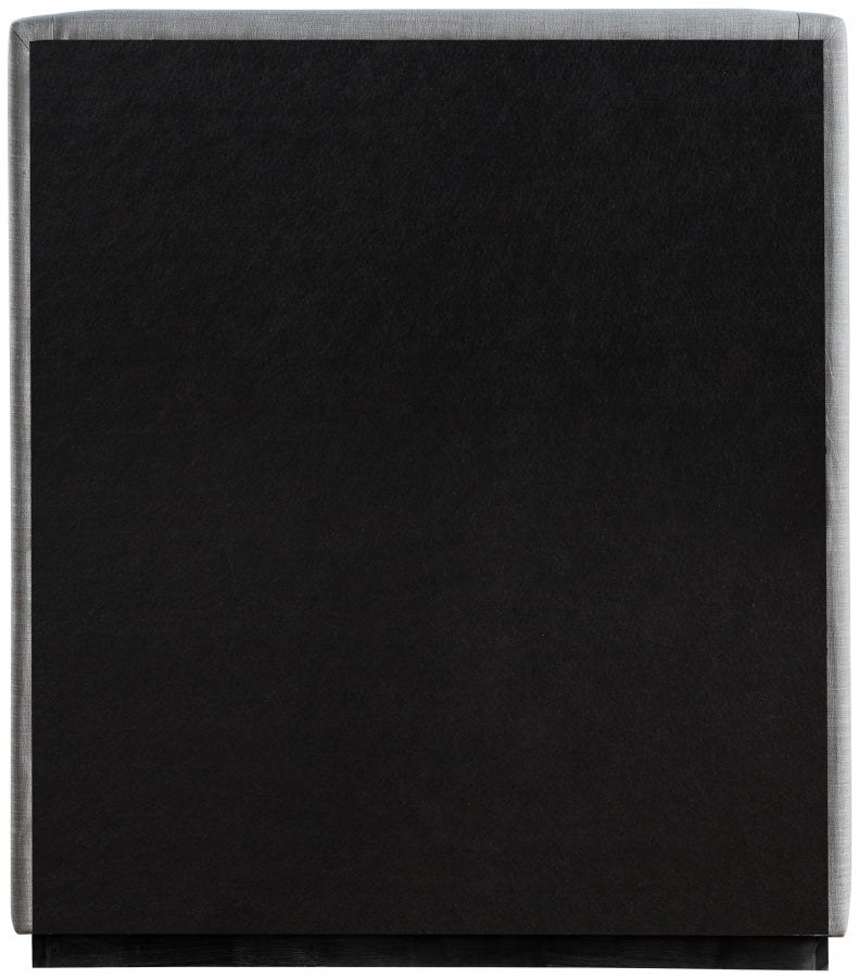 Flynn Linen Textured Fabric Twin Bed Grey - Gate FurnitureTwin Bed