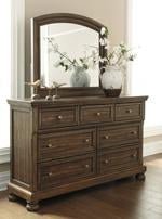 Flynnter Medium Brown Bedroom Mirror - Gate FurnitureMirror