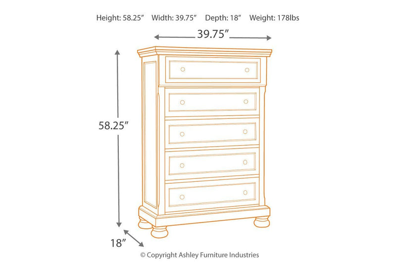 Flynnter Medium Brown Chest of Drawers - Gate FurnitureChest