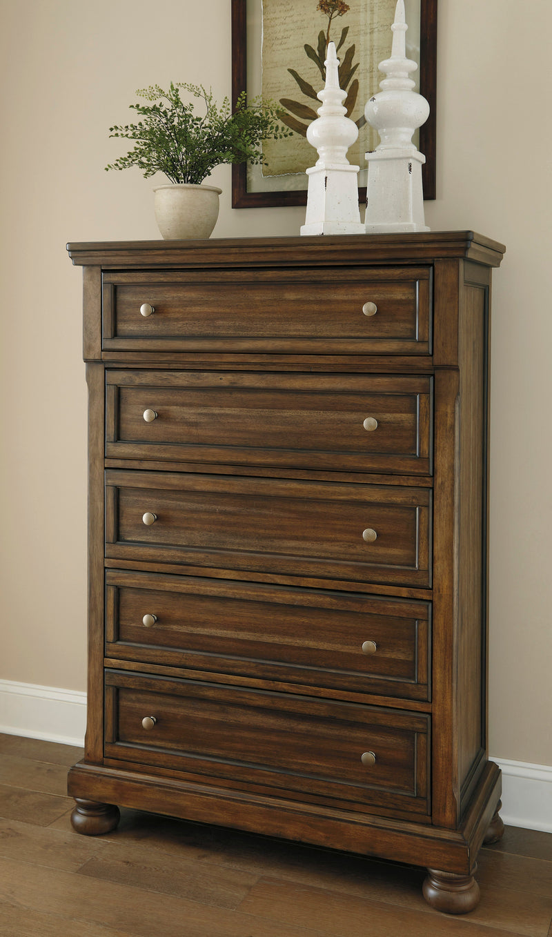 Flynnter Medium Brown Footboard Storage Platform Bedroom Set - Gate FurnitureBedroom Set
