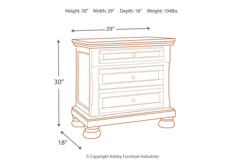 Flynnter Medium Brown Nightstand - Gate FurnitureNightstand