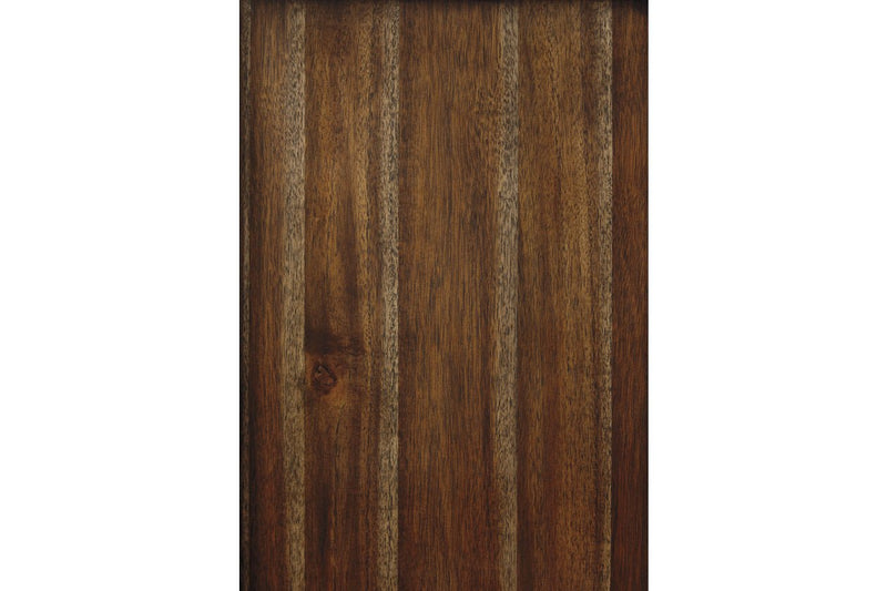 Flynnter Medium Brown Queen Sleigh Bed with 2 Storage Drawers - Gate FurnitureQueen Bed