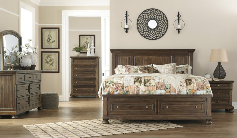 Flynnter Medium Brown Storage Platform Bedroom Set - Gate FurnitureBedroom Set