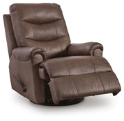 Flynwood Espresso Swivel Glider Recliner - PCU1340061