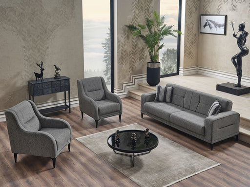 Focus Convertible Loveseat in Grey - 200-SER-FOC-PINAR18-2