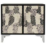 Forbes 2-door Bone Inlay Mosaic Accent Storage Cabinet Black - 950450