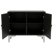 Forbes 2-door Bone Inlay Mosaic Accent Storage Cabinet Black - 950450