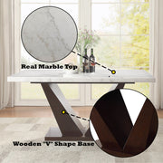 Forbes Dining Table W/Marble Top - 72120