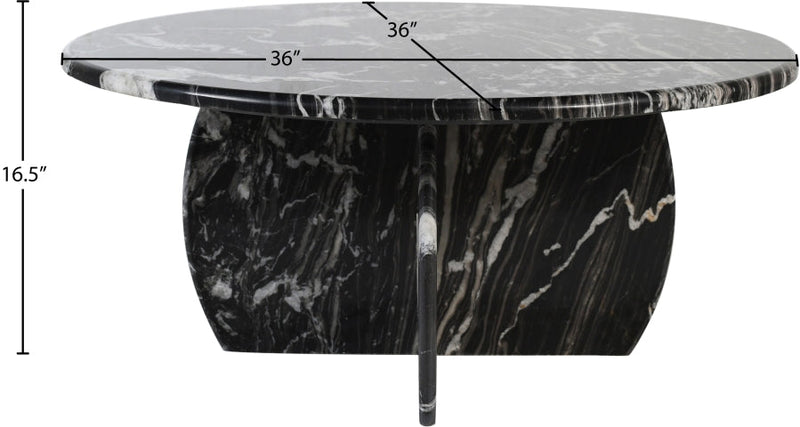 Formentera Marble Coffee Table in Black - 219Black-CT