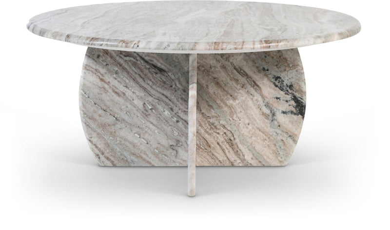 Formentera Marble Coffee Table in Brown - 219Brown-CT