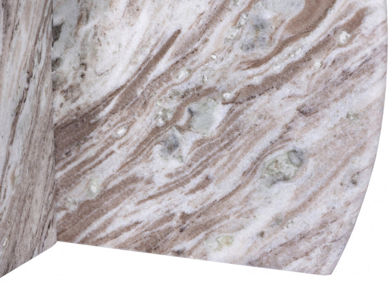 Formentera Marble Coffee Table in Brown - 219Brown-CT