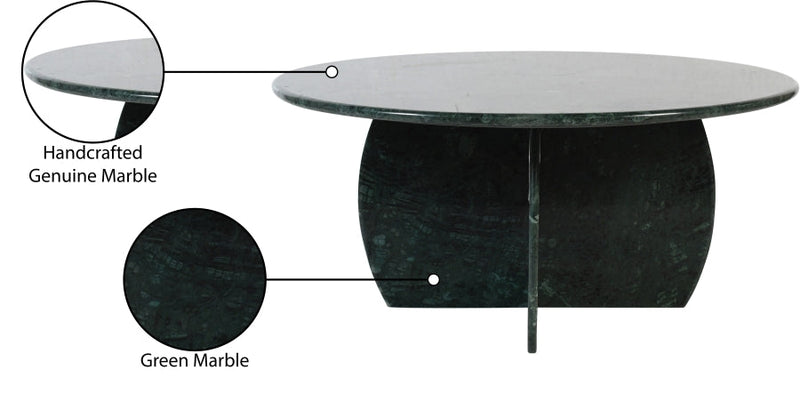 Formentera Marble Coffee Table in Green - 219Green-CT