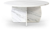 Formentera Marble Coffee Table in White - 219White-CT