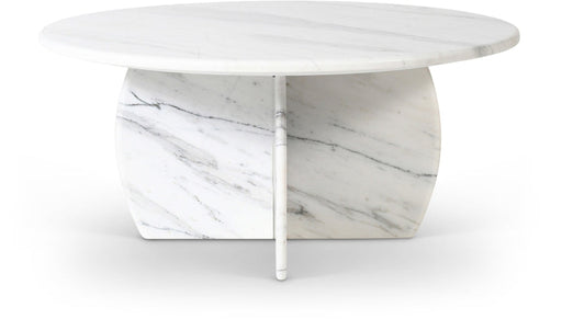 Formentera Marble Coffee Table in White - 219White-CT