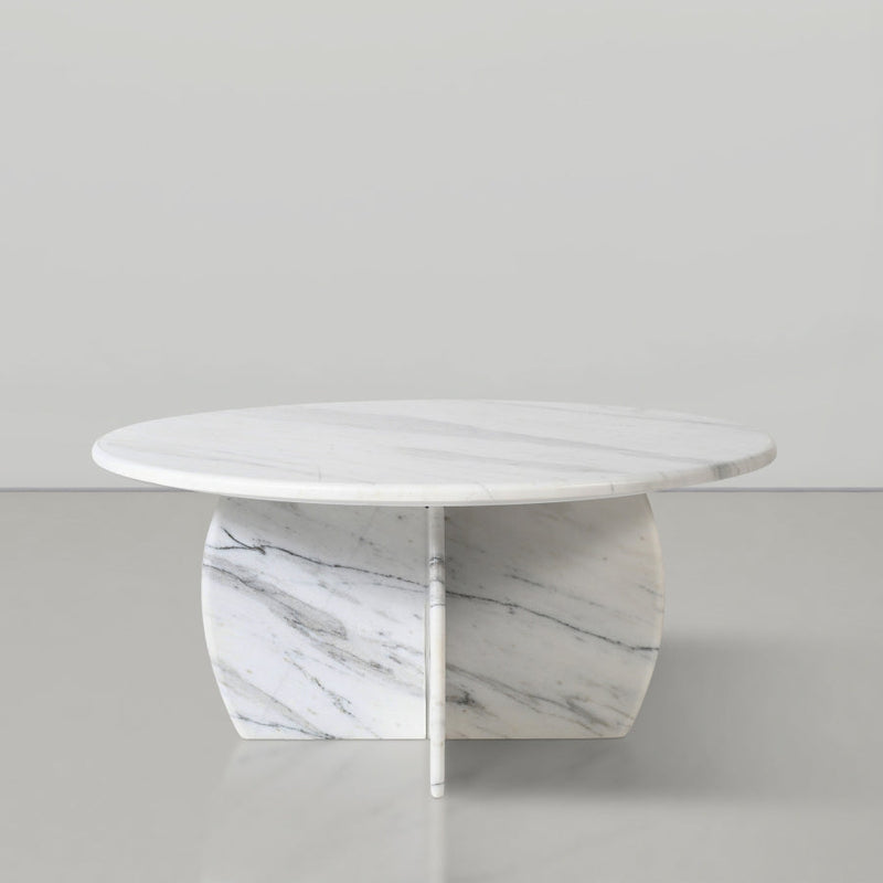 Formentera Marble Coffee Table in White - 219White-CT