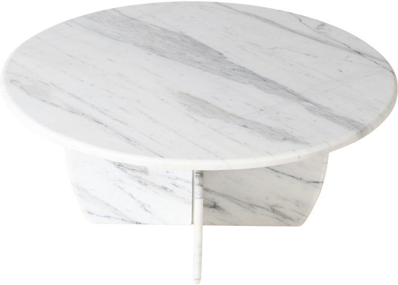 Formentera Marble Coffee Table in White - 219White-CT