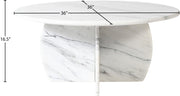 Formentera Marble Coffee Table in White - 219White-CT