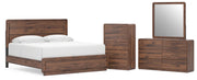 Fortlorn King Panel Bed, Dresser, Mirror and Chest - B386B15
