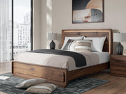 Fortlorn Walnut Brown California King Panel Bed - PCB386B5