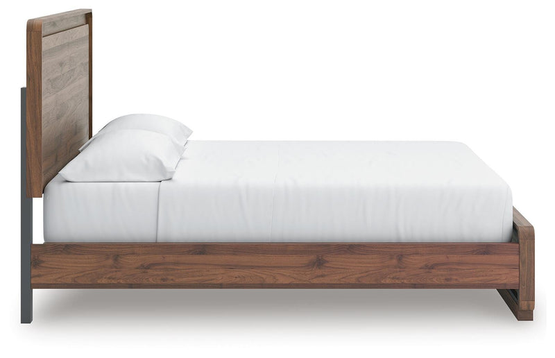 Fortlorn Walnut Brown California King Panel Bed - PCB386B5