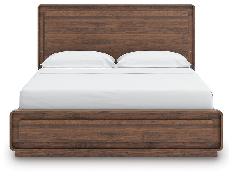 Fortlorn Walnut Brown California King Panel Bed - PCB386B5