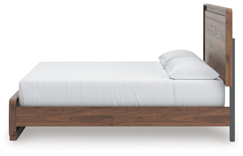 Fortlorn Walnut Brown California King Panel Bed - PCB386B5