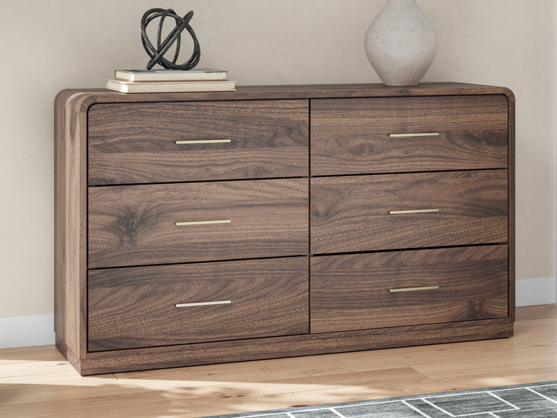 Fortlorn Walnut Brown Dresser - PCB386-31