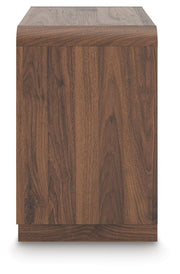 Fortlorn Walnut Brown King Panel Bed, Dresser and Nightstand - PCB386B8