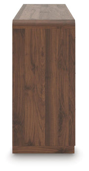 Fortlorn Walnut Brown King Panel Bed, Dresser and Nightstand - PCB386B8