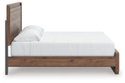 Fortlorn Walnut Brown King Panel Bed - PCB386B4
