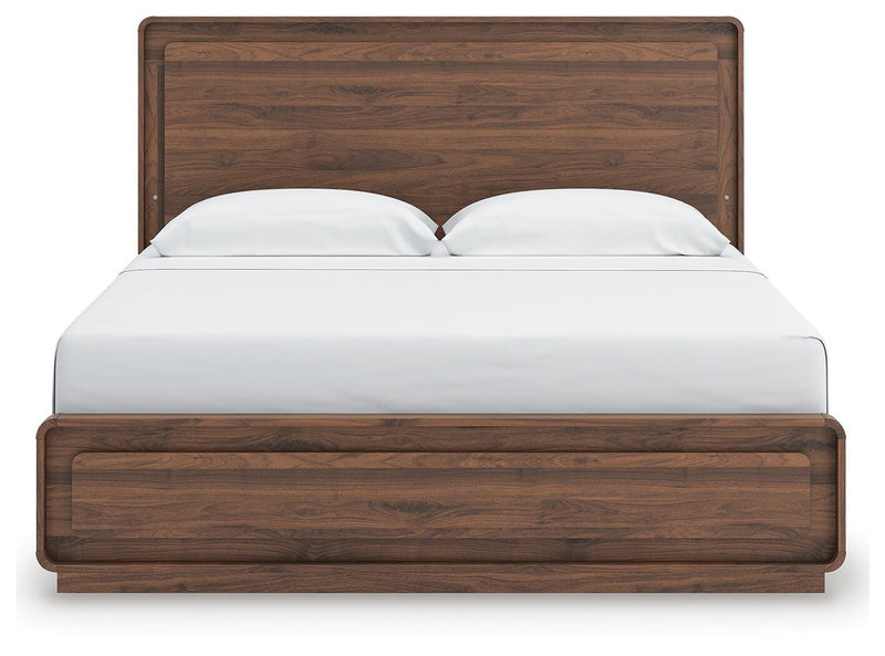 Fortlorn Walnut Brown King Panel Bed - PCB386B4