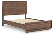 Fortlorn Walnut Brown Queen Panel Bed, Dresser, Mirror and Nightstand - PCB386B7