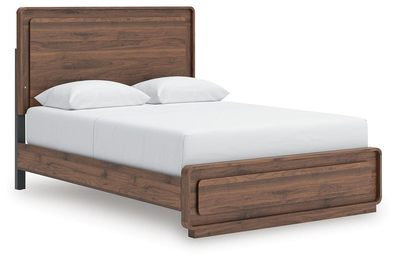 Fortlorn Walnut Brown Queen Panel Bed - PCB386B2