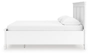 Fortman California King Panel Storage Bed, Dresser and Mirror in White - PKG023781