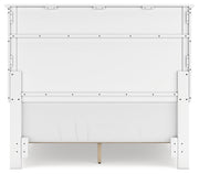 Fortman Full Panel Bed with Mirrored Dresser in White from Ashley - Luna Furniture