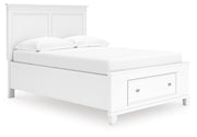 Fortman Full Panel Storage Bed and Dresser in White - PKG023790