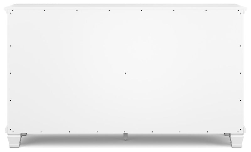 Fortman Full Panel Storage Bed and Dresser in White - PKG023790