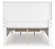 Fortman Full Panel Storage Bed, Dresser and Mirror in White - PKG023791