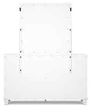 Fortman Full Panel Storage Bed, Dresser and Mirror in White - PKG023791