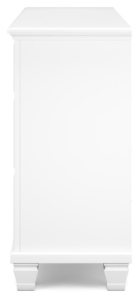 Fortman Full Panel Storage Bed, Dresser and Nightstand in White - PKG023793
